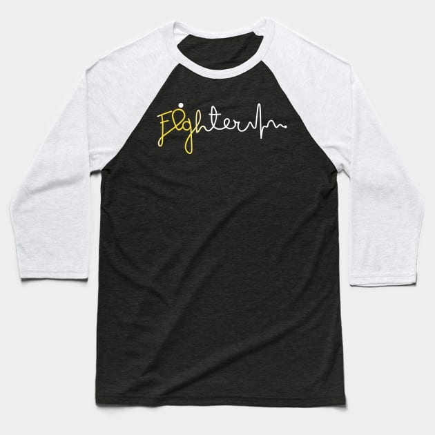 Fighter- Spina Bifida Gifts Spina Bifida Awareness Baseball T-Shirt by AwarenessClub